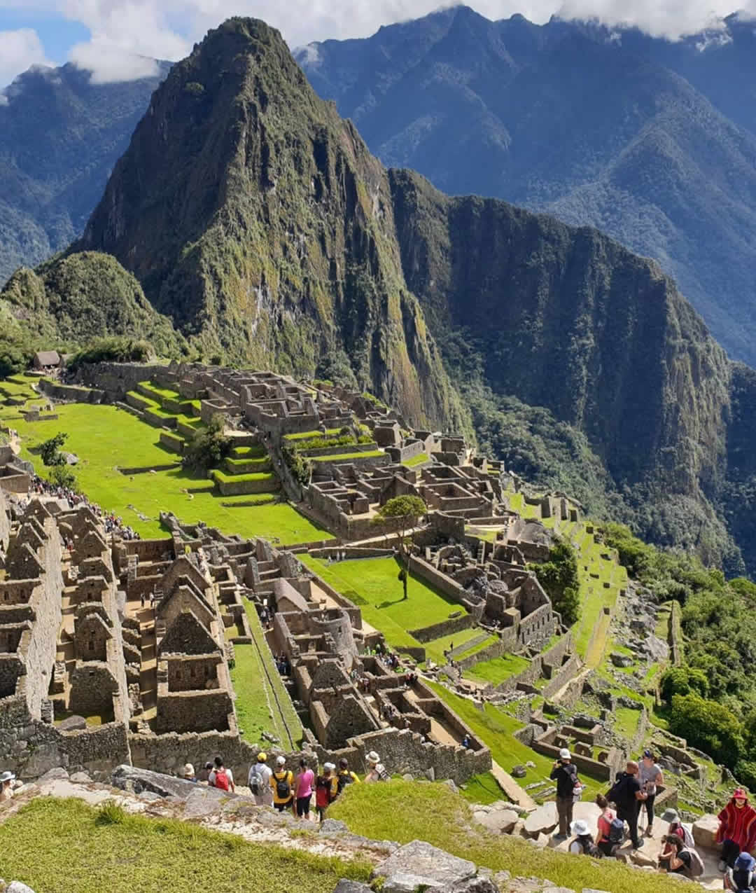 Machu Picchu ruins in the Andes mountains.
