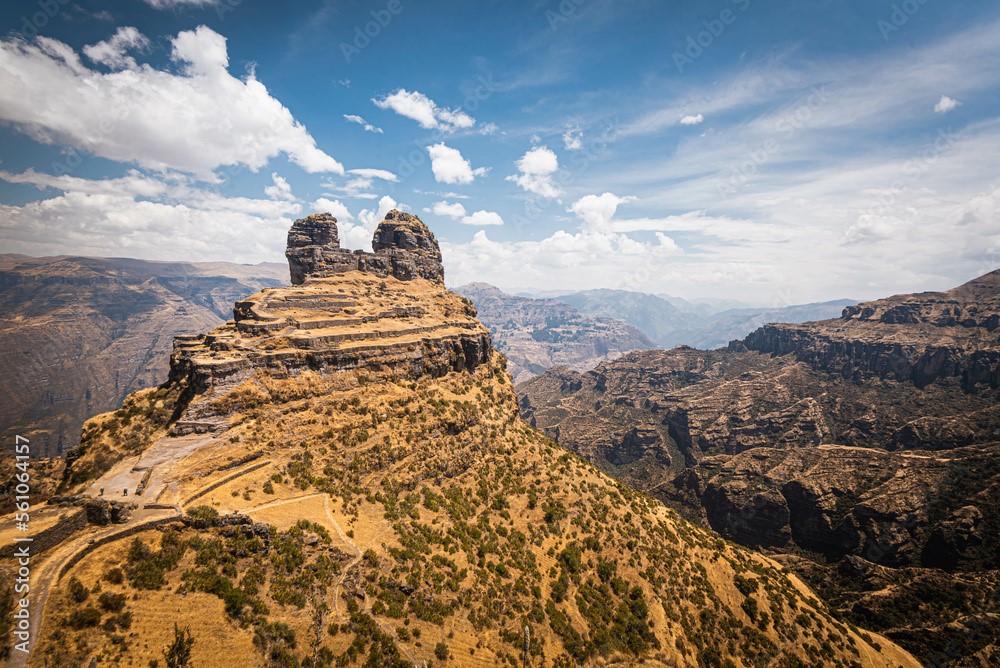 A view of the mountains from above.